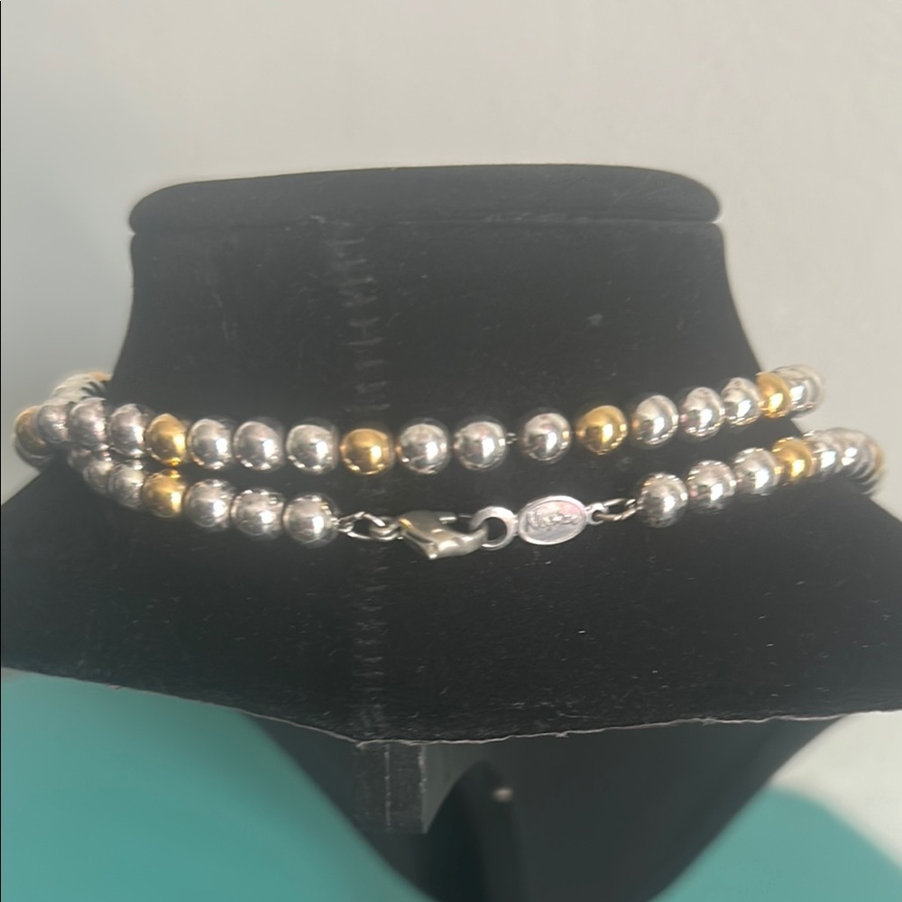 Napier Gold and Silver Tone Bead 30” Long Strand Necklace Timeless Elegance - Picture 3 of 9